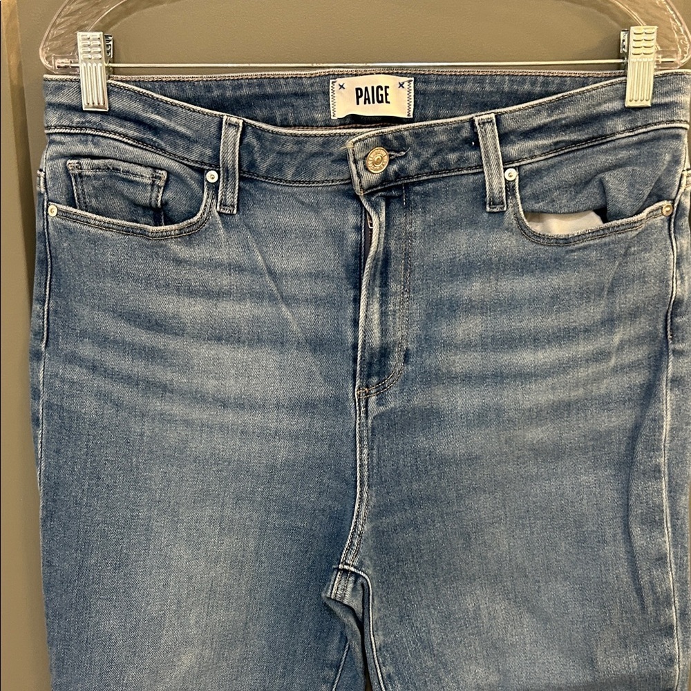 PAIGE Women's Light Blue Claudine size 32 - Picture 2 of 6